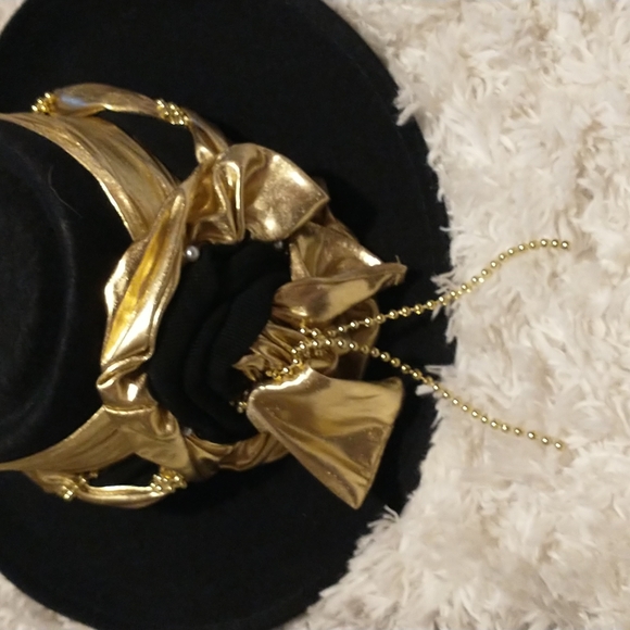 Arlop black and gold Southwestern style hat-NWOT - Picture 7 of 11